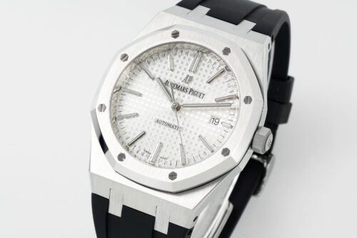 Royal Oak 15400 1:1 Best Edition SS/RU White Textured Dial APSF SA3120 Super Clone - Image 3