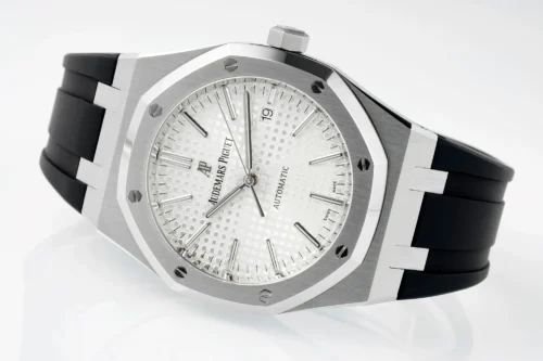 Royal Oak 15400 1:1 Best Edition SS/RU White Textured Dial APSF SA3120 Super Clone - Image 5