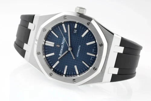 Royal Oak 15400 1:1 Best Edition SS/RU Blue Textured Dial APSF SA3120 Super Clone - Image 5