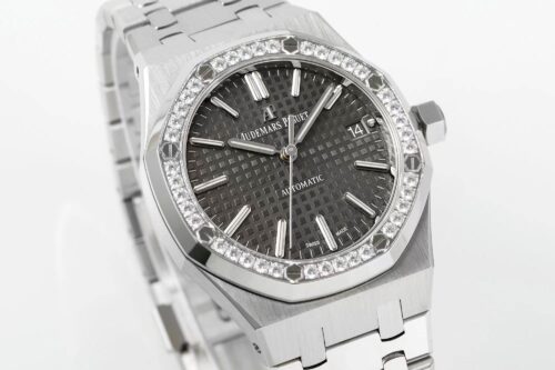 Royal Oak 37mm 15451 SS APSF 1:1 Best Edition Gray Textured Dial on SS Bracelet SA3120 Super Clone - Image 3