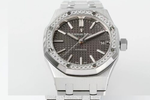 Royal Oak 37mm 15451 SS APSF 1:1 Best Edition Gray Textured Dial on SS Bracelet SA3120 Super Clone - Image 5