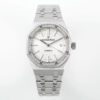 Royal Oak 37mm 15451 SS APSF 1:1 Best Edition White Textured Dial on SS Bracelet SA3120 Super Clone