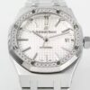 Royal Oak 37mm 15451 SS APSF 1:1 Best Edition White Textured Dial on SS Bracelet SA3120 Super Clone - Image 5