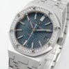 Royal Oak 37mm 15451 SS APSF 1:1 Best Edition Blue Textured Dial on SS Bracelet SA3120 Super Clone - Image 5