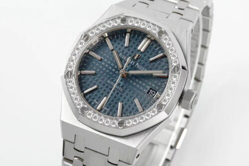 Royal Oak 37mm 15451 SS APSF 1:1 Best Edition Blue Textured Dial on SS Bracelet SA3120 Super Clone - Image 5