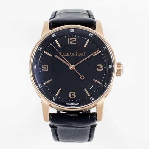 Code11.59 15210 41mm RG Black Dial On Black Leather Strap APSF A4302 Super Clone