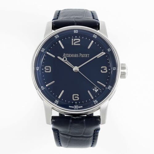 Code11.59 15210 41mm SS Blue Dial On Blue Leather Strap APSF A4302 Super Clone