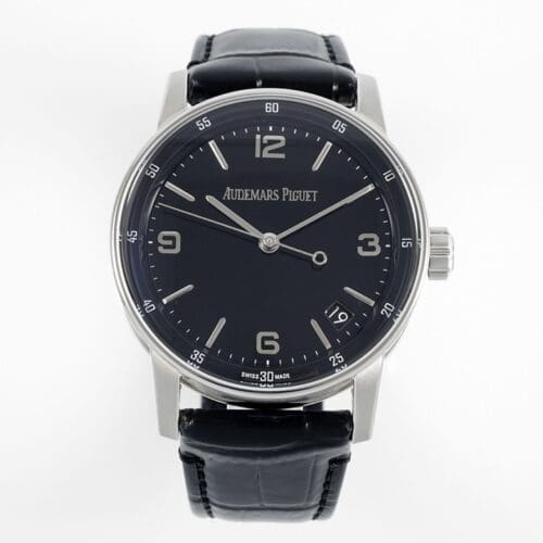 Code11.59 15210 41mm SS Black Dial On Black Leather Strap APSF A4302 Super Clone