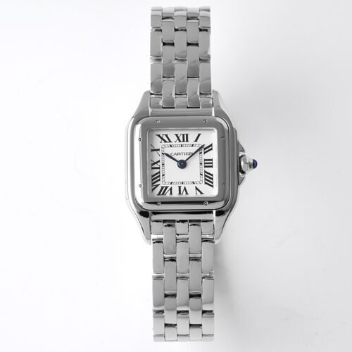 Panthère Ladies 22mm SS BVF 1:1 Best Edition White Dial on SS Bracelet Ronda Quartz