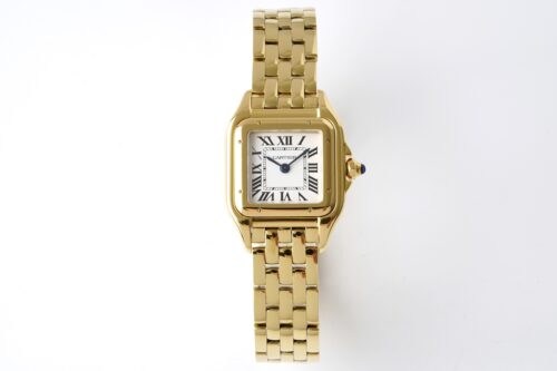 Panthère Ladies 22mm YG BVF 1:1 Best Edition White Dial on YG Bracelet Ronda Quartz