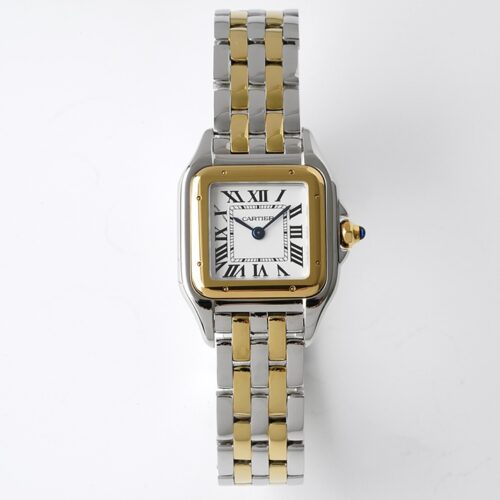 Panthère Ladies 22mm YG/SS BVF 1:1 Best Edition White Dial on YG/SS Bracelet Ronda Quartz
