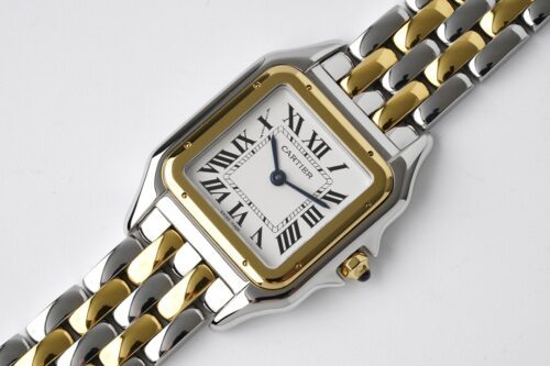 Panthère Ladies 27mm YG/SS BVF 1:1 Best Edition White Dial on YG/SS Bracelet Ronda Quartz - Image 2