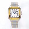 Santos de Cartier 35mm SS/YG BVF 1:1 Best Edition White Dial on SS/YG SmartLinks Bracelet MIYOTA 9015