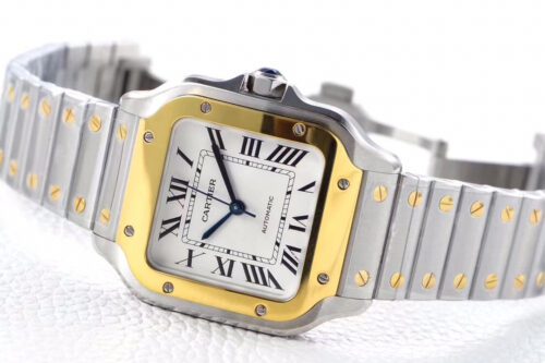 Santos de Cartier 35mm SS/YG BVF 1:1 Best Edition White Dial on SS/YG SmartLinks Bracelet MIYOTA 9015 - Image 3