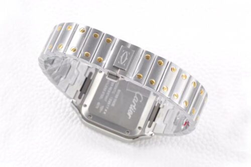 Santos de Cartier 35mm SS/YG BVF 1:1 Best Edition White Dial on SS/YG SmartLinks Bracelet MIYOTA 9015 - Image 8