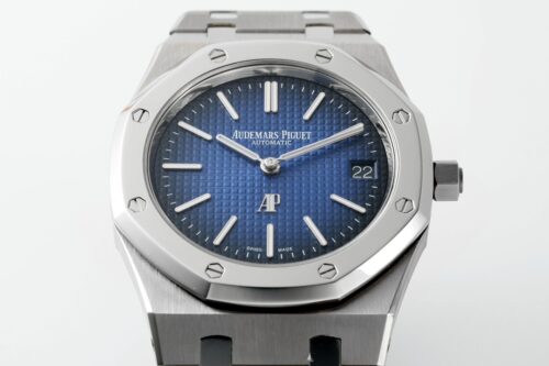 Royal Oak 39mm 15202IP Titanium ZF 1:1 Best Edition Gradient Blue Textured Dial on SS Bracelet A2121 V2 - Image 2