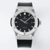 Classic Fusion 42mm APSF 1:1 Best Edition Black Dial on Black Gummy Strap A1110