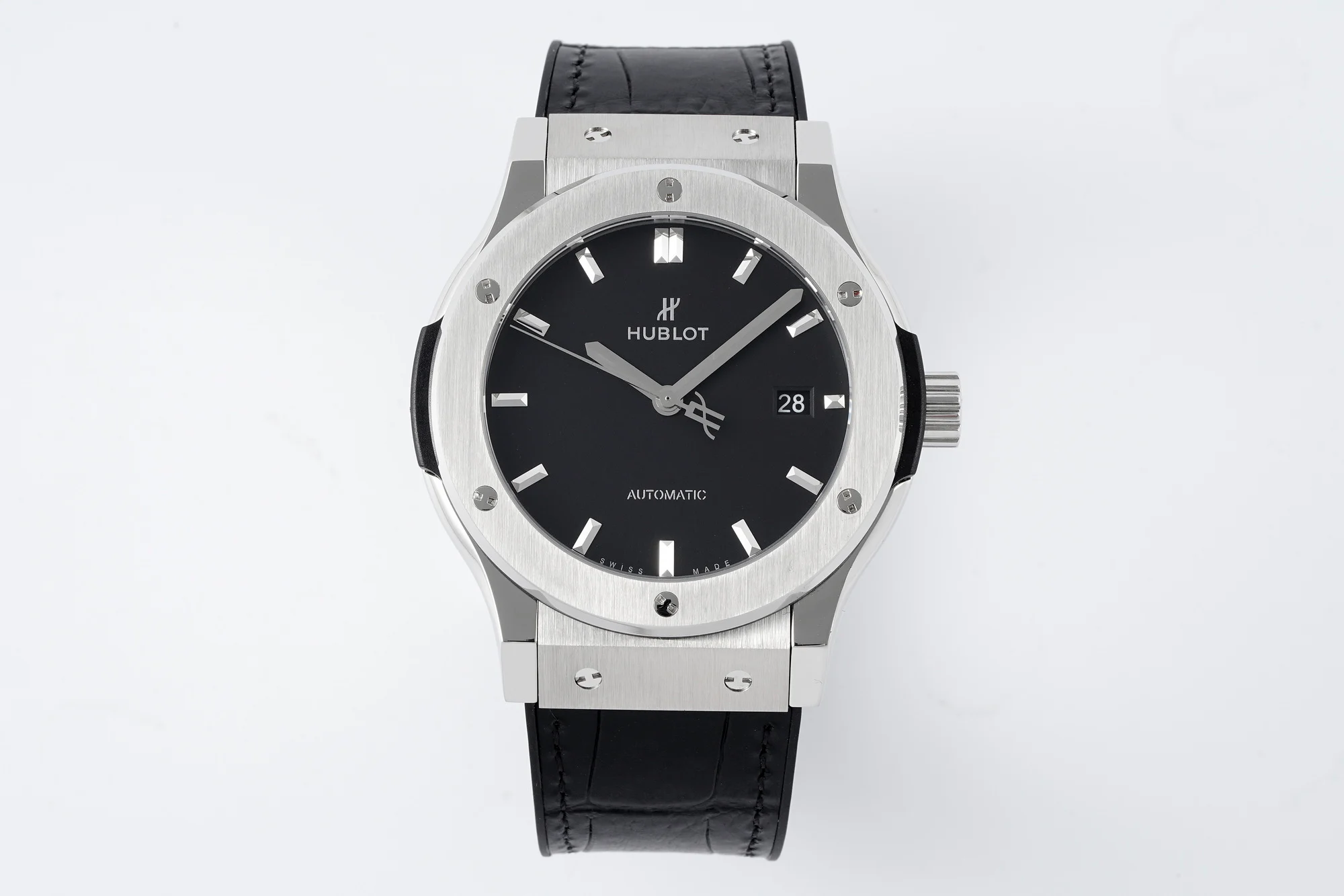 Classic Fusion 42mm APSF 1:1 Best Edition Black Dial on Black Gummy Strap A1110