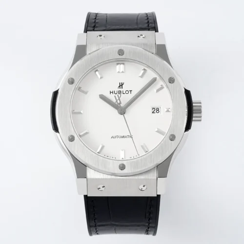 Classic Fusion 42mm APSF 1:1 Best Edition White Dial on Black Gummy Strap A1110