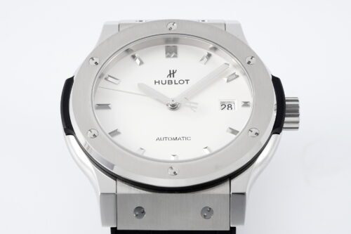 Classic Fusion 42mm APSF 1:1 Best Edition White Dial on Black Gummy Strap A1110 - Image 2