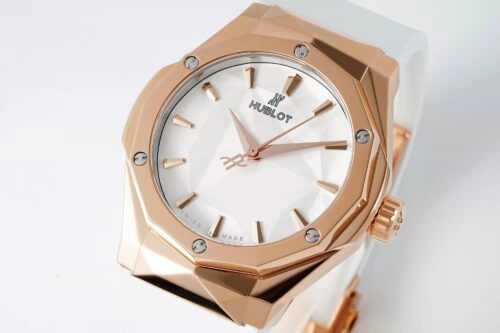 Classic Fusion Orlinski RG APSF 1:1 Best Edtion White Faceted Dial on White Rubber Strap A2892 - Image 2