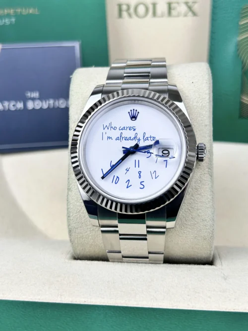 Rolex Datejust Who cares I'm already late Size 41mm 3235 Movement 904L Stainless Steel Material