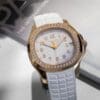 Aquanaut 5067A RG PPF 1:1 Best Edition White Textured Dial on White Rubber Strap RONDA Quartz - Image 3