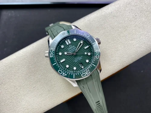 Omega 2022 Green Seahorse 300 with Black Balance Wheel 8800 Movement - Image 3