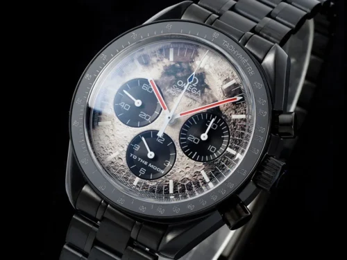 Omega Black Liquid D Speedmaster Planet Limited Edition Watch - Image 2