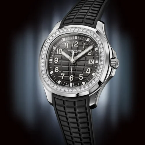 Aquanaut 5068 SS PPF 1:1 Best Edition Black Textured Dial on Black Rubber Strap 324CS - Image 2