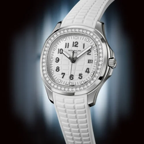 Aquanaut 5067A SS PPF 1:1 Best Edition White Textured Dial on White Rubber Strap RONDA Quartz - Image 2