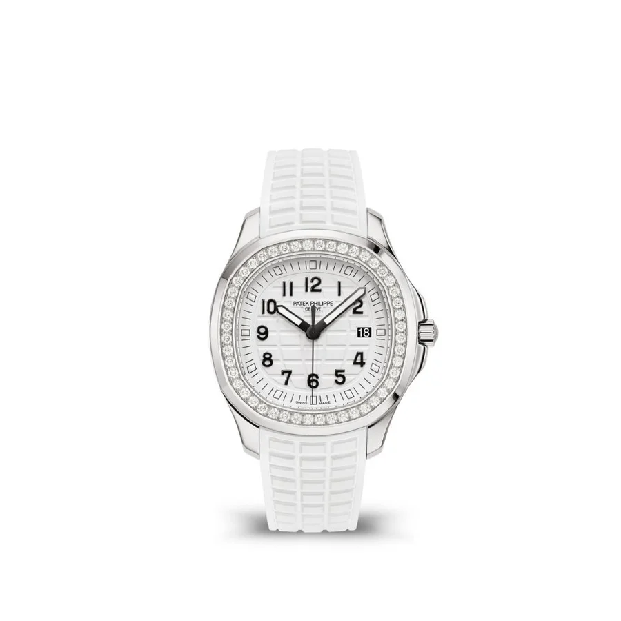 Aquanaut 5068 SS PPF 1:1 Best Edition White Textured Dial on White Rubber Strap 324CS