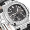 Nautilus 40mm 5724 Dia SS Grey/Stk PPF on Leather Strap A240 Super Clone Super Clone - Image 2