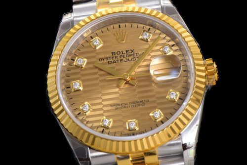 DateJust 36mm 126233 Clean 1:1 Best Edition 904L Steel YG Textured Diamonds Dial on Jubilee Bracelet VR3235 - Image 4