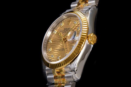 DateJust 36mm 126233 Clean 1:1 Best Edition 904L Steel YG Textured Diamonds Dial on Jubilee Bracelet VR3235 - Image 5