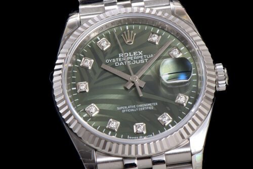 DateJust 36 126234 VSF 1:1 Best Edition 904L Steel Green Leaf Diamonds Dial on Jubilee Bracelet VS3235 - Image 5