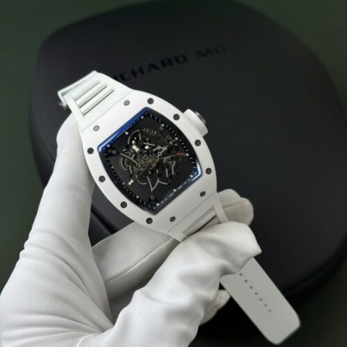 Richard Mille RM055 White Ceramic Rubber Strap ZF Factory 45mm - Image 3