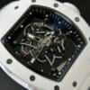 Richard Mille RM055 White Ceramic Rubber Strap ZF Factory 50mm - Image 4