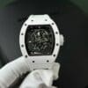 Richard Mille RM055 White Ceramic Rubber Strap ZF Factory 50mm