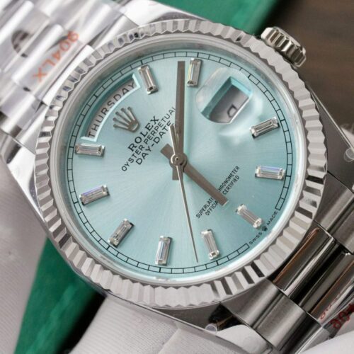 Rolex Day-Date 128236 Dial Ice Blue Weight 158gram QF Factory 36mm - Image 3