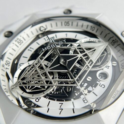 Hublot Big Bang Sang Bleu II White Ceramic Rubber Strap 45mm - Image 3