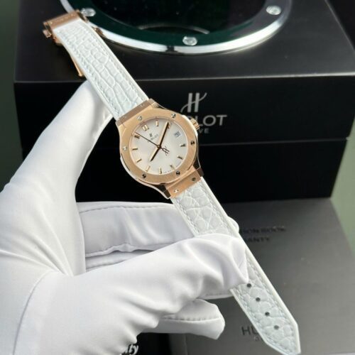 Hublot Classic Fusion King Gold Women's White 33mm by HB Factory - Image 2