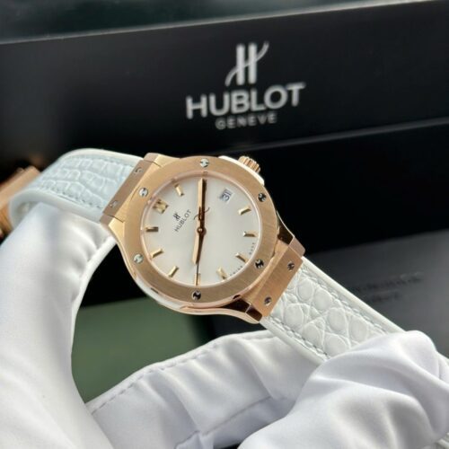 Hublot Classic Fusion King Gold Women's White 33mm by HB Factory - Image 4