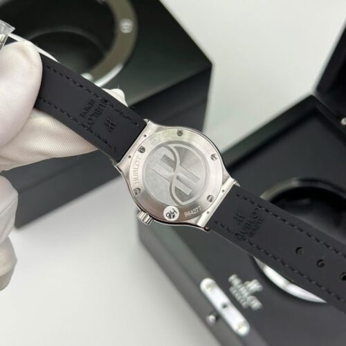 Hublot Classic Fusion Titanium Green 33mm Custom Moissanite Diamonds - Image 5