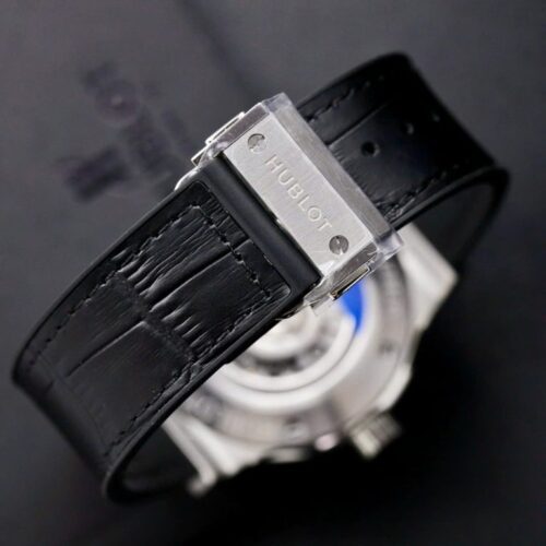 Hublot Classic Fusion Titanium Black Dial 42mm Custom Moissanite Diamonds - Image 4