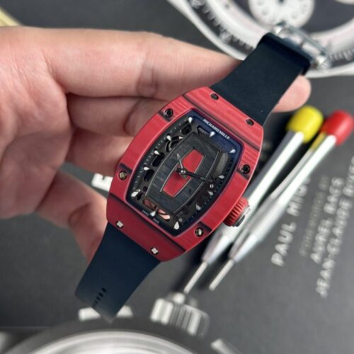 Richard Mille RM07-01 Red Carbon Rubber Strap 32x46mm - Image 2