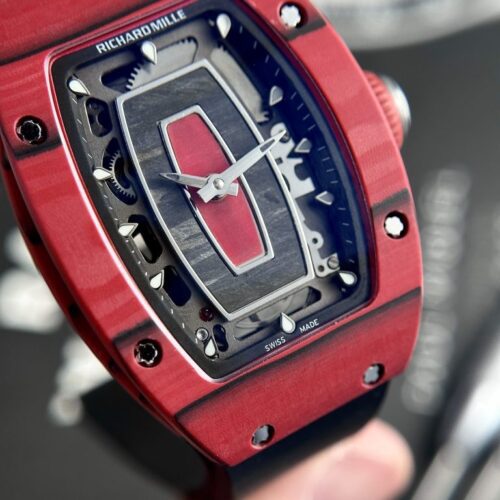 Richard Mille RM07-01 Red Carbon Rubber Strap 32x46mm - Image 3