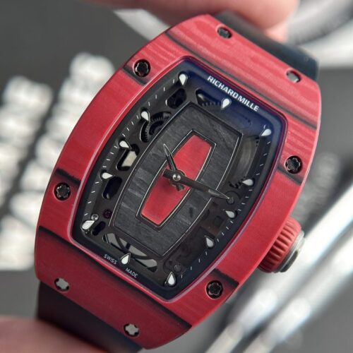 Richard Mille RM07-01 Red Carbon Rubber Strap 32x46mm - Image 4