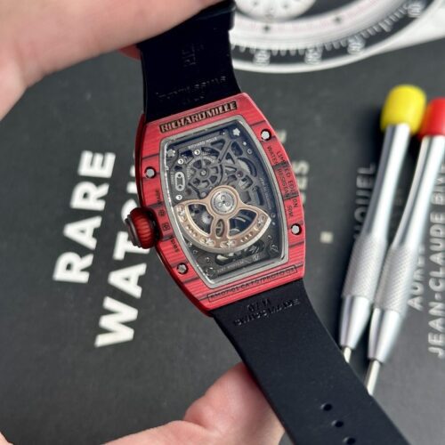 Richard Mille RM07-01 Red Carbon Rubber Strap 32x46mm - Image 6