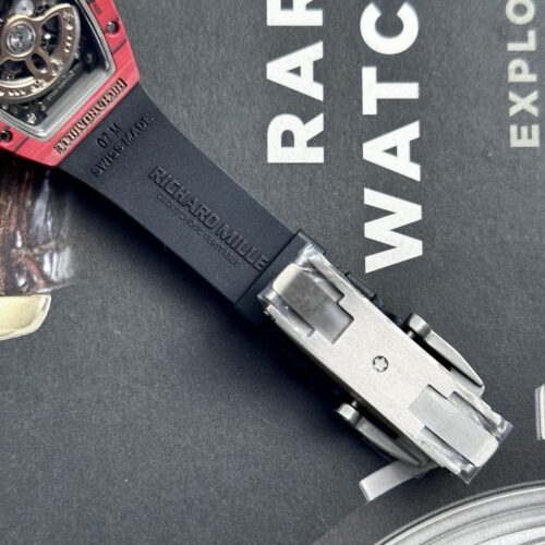 Richard Mille RM07-01 Red Carbon Rubber Strap 32x46mm - Image 7